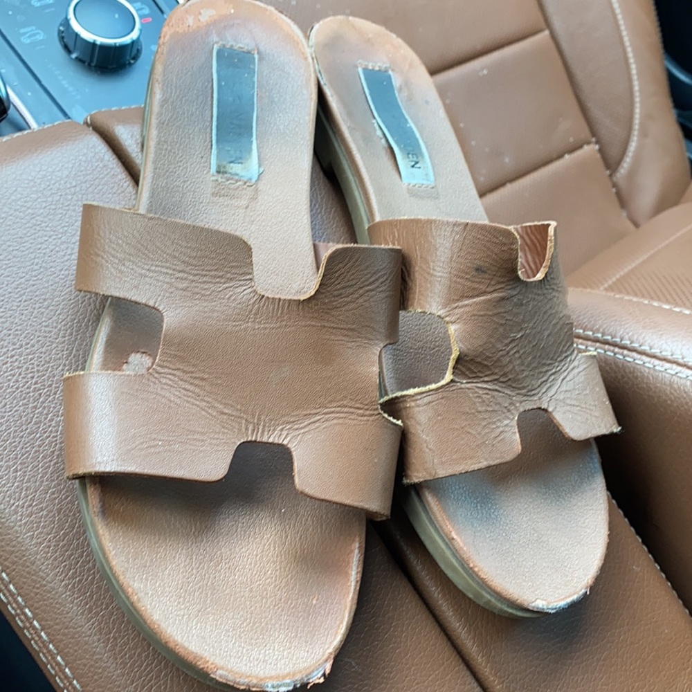 Steve Madden Dariella Brown Leather Sandals